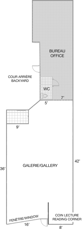 floorplan of the gallery